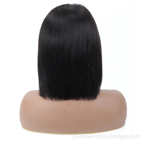 Brazilian 4*4 Swiss Lace Front Closure Human Hair Wigs 8 Inch Short Bob Cut Wholesale Human Virgin Hair 13*4 Lace Frontal Wigs
